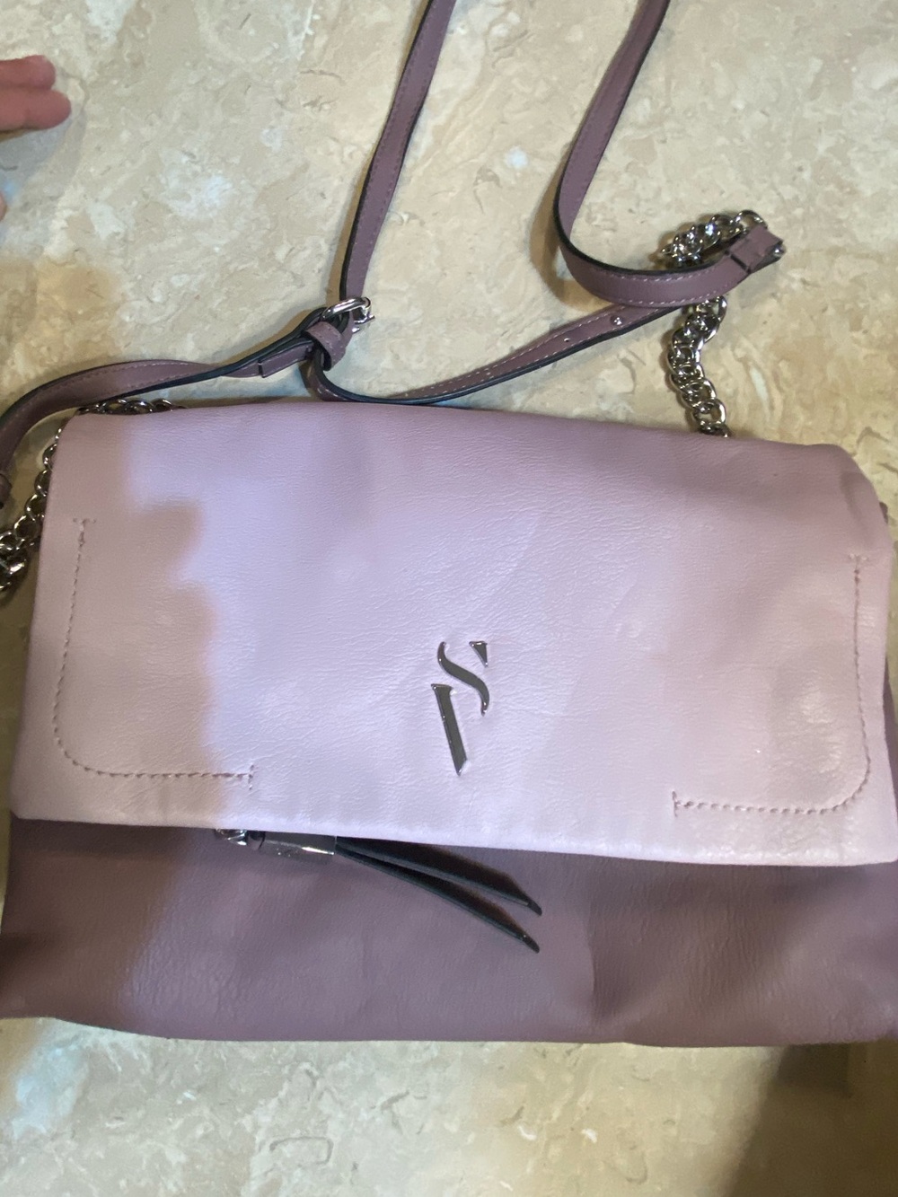 Simply Vera Vera Wang Two-Tone Lilac and Mauve Crossbody Bag